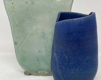 191 ContrastingHandCraftedPotteryVases
