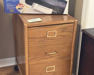 filing cabinet, laminator