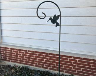 Garden Shepherd's Hook with Hummingbird Detail