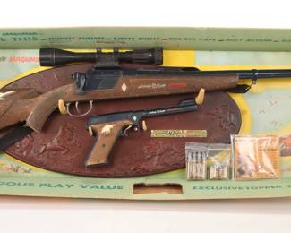 Johnny Eagle Topper Magumba gun set w/ box & projectiles