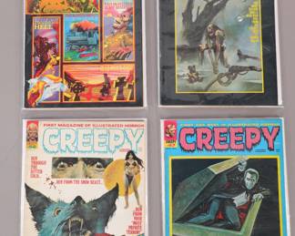 Creepy pulp horror magazines/ comic books 1970s