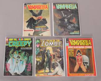 Vampirella, Tales of the Zombie & Creepy pulp horror magazines/ comic books 1970s