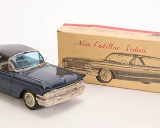 Cadillac Sedan tin friction car w/ box