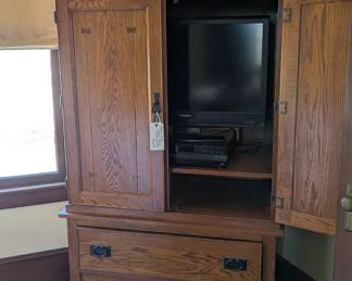 Modern Craftsman style entertainment center