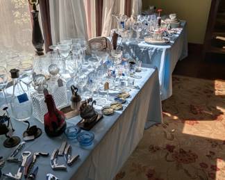 Crystal, glassware, various smalls