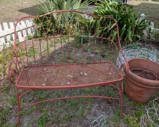 Vintage metal outdoor setee