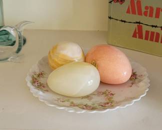 Carved Alabaster Eggs