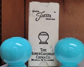 Fiesta Ware Turquoise Salt & Pepper Shakers