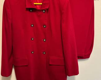 Jones New York Red Blazer and Skirt