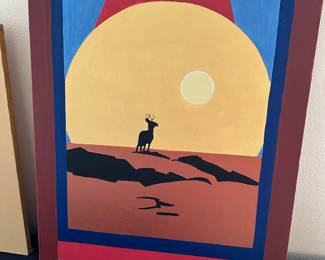 1984 Painting "Mule Deer" by MeLee