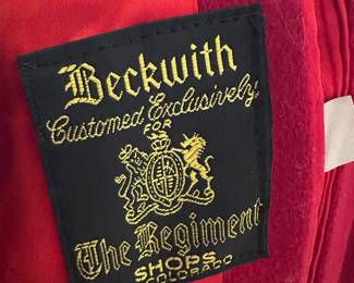 Beckwith Red Wool Long Peacoat