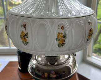 Gone With The Wind Style table Lamp with Yellow Floral Design