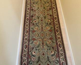 Ethan Allen Oriental Mahal Wool Runner Rug – 2'8" × 9'
