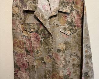 Coldwater Creek Jacket with Rose Design – Size 2X