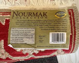 Nourmak Collection Red/Grey Oriental Rug – 3' x 10'