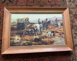 Framed Print "A Doubtful Visitor" by Charles M. Russell