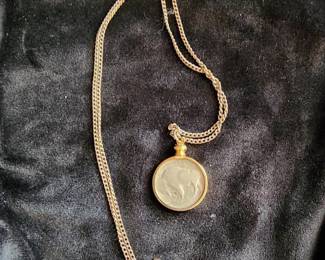 Buffalo Nickel Gold-Tone Pendant Necklace
