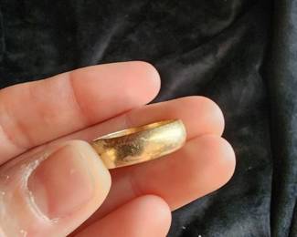 14K Gold Plain Wedding Band Ring