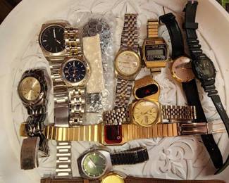 Collection of Men's Watches - Assorted Brands - May Need Maintenance