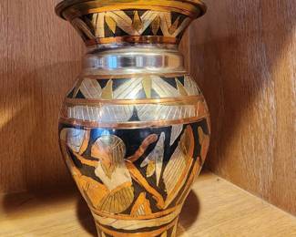 Egyptian Hammered Copper Vase