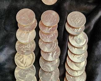 Collection of Kennedy Half Dollar Coins 1964-1976