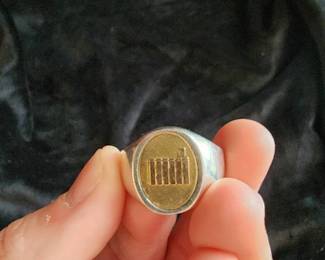 Sterling Silver Band Ring with Maker's Mark
