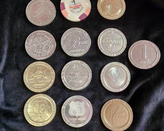Vintage Nevada Casino Gaming Token Collection - $1 Denominations