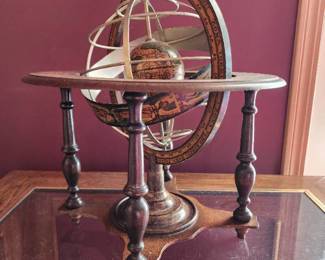 Vintage Italian Zodiac Armillary Sphere Globe