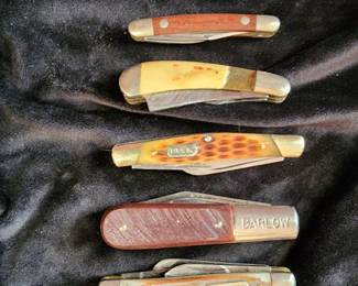 Vintage Buck and Barlow Pocket Knife Collection