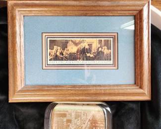 Vintage Glass Paperweight - Douglas Ave Wichita Kansas Historical Scene