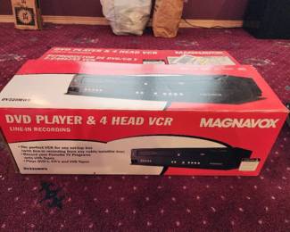 Magnavox DV220MW9 DVD Player & 4-Head VCR Combo with Line-In Recording in Original Box / NOT BRAND NEW
