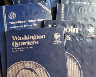 Vintage Whitman Coin Collection Albums - Mercury Dimes & Washington Quarters