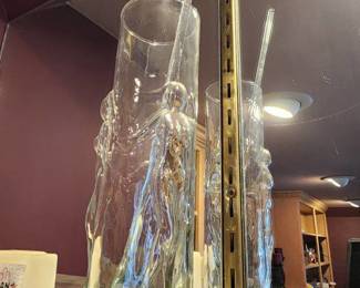 Vintage Woman Physique Glass Drink Mixer