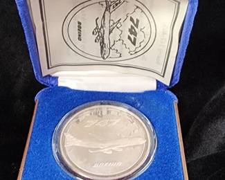 1997 Boeing 747-400 Liberty Mint 1oz Silver Commemorative Coin