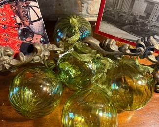 Set of 5 Blown Glass Ornaments