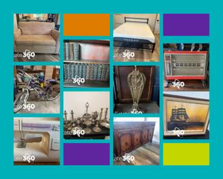 White Brown Clean Grid Interior Design Photo Collage