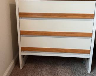 Bedroom Set #2 (Bed not included) – Desk, two dressers, nightstands, and an end table with an attached lamp.