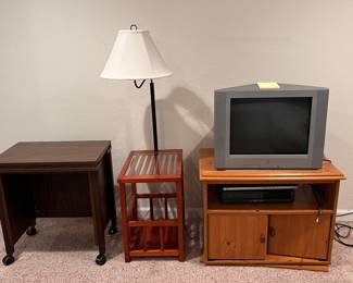 Vintage Box TV, VCR, DVD Player – Old-school entertainment at its finest!
