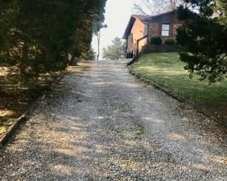 Gravel Driveway Leading Up To The House ~ Go Straight Up to The Back Porch For Entry ~ Be Careful On The Driveway And Porch Steps ~ We Are Not Responsible For Accidents