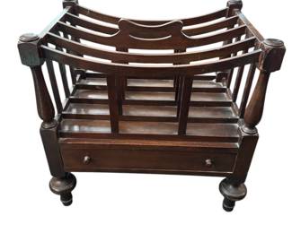 Mahogany book/magazine holder