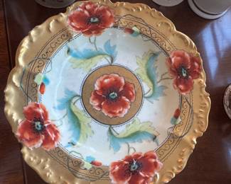 Antique painted dish