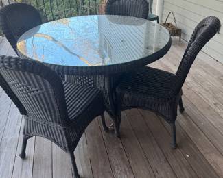 Wicker patio set