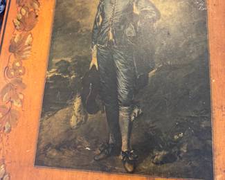 Blue Boy on a vintage wooden box