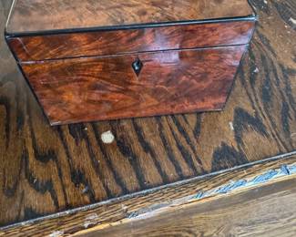 Antique tea caddy