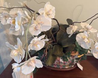 Large faux orchid centerpiece