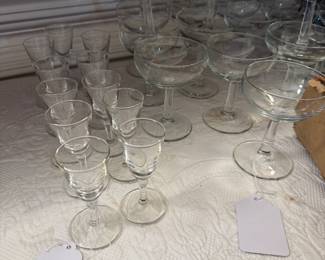Cordials and champagne coupes