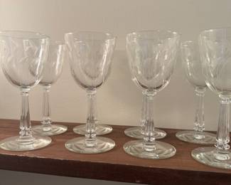 Engraved wine glasses