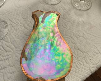 Iridescent  glass vase