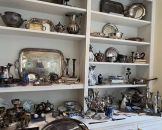 Silver plate on display