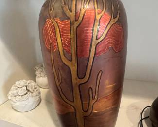Southwestern raku vase